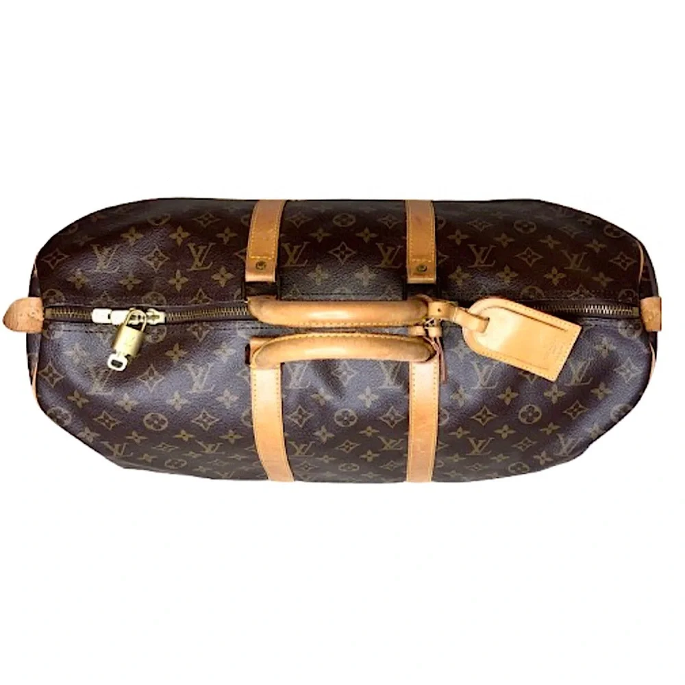 LOUIS VUITTON Monogram KEEPALL 50 LV Boston Travel Weekend Duffle Bag France